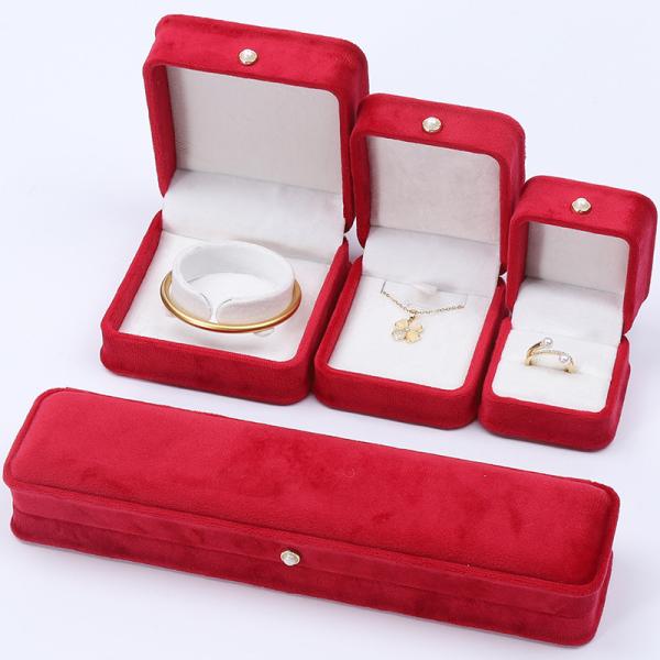 Wholesale Manufacturing Luxury velvet Jewellery packaging Box Custom logo