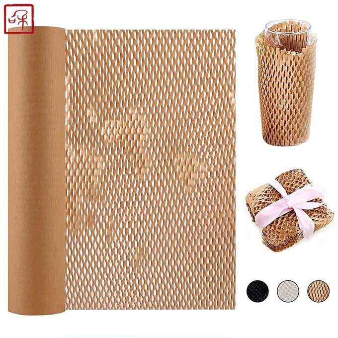 38CM*100M Vellum Honeycomb Paper Craft Packaging For Shoes & Clothing
