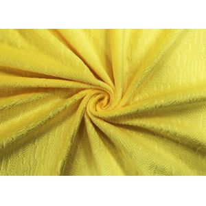 Quality 210GSM Soft 100% Polyester Embossed Pattern Micro Velvet Fabric - Yellow wholesale