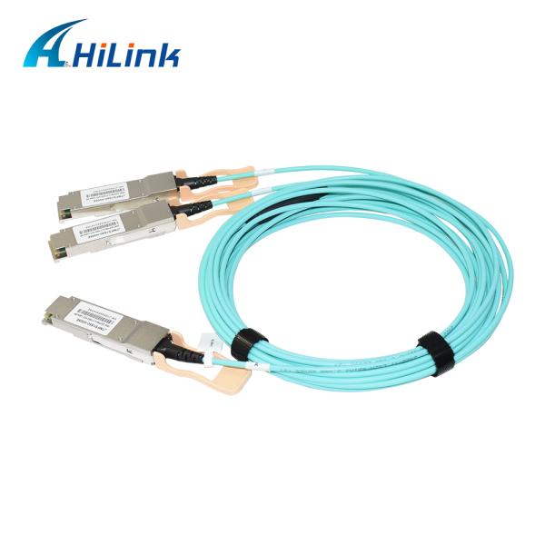 200G QSFP56 To 2x 100G QSFP56 Breakout Active Optical Cable 850nm 5M 10M 20M