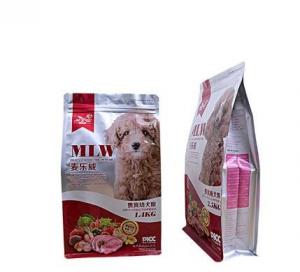 China 100% Food Grade Dog Cat Treat Packaging Block Square Flat Bottom Zipper Stand up Pouch Plastic Pet Food Bag on sale