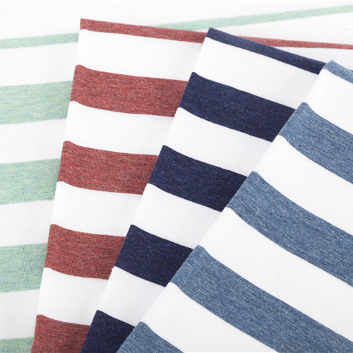 Yarn Dyed Striped Cotton Fabric Eco-Friendly 32S 185gsm Soft Surface