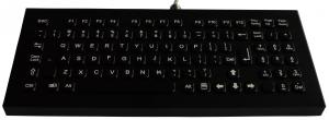 China Desktop Black Black Metal Keyboard with numeric keypad and Fn keys , metallic keyboard on sale
