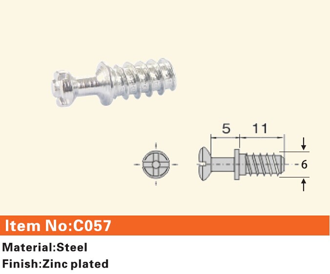 C057 Furniture connecting fittings:Steel bolt
