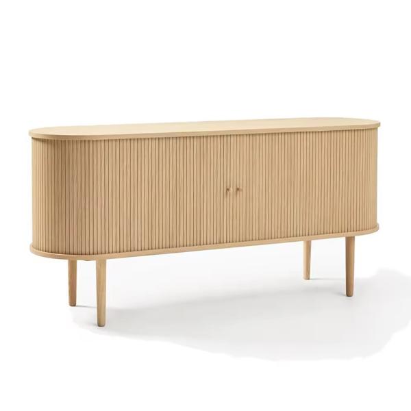 Mid Modern Media Console, TV Stand Cabinet Center Table with Storage in Living Room