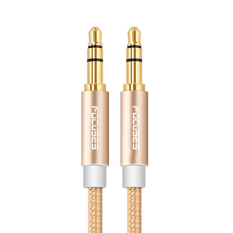 Nylon Braided 3.5mm Auxiliary To Auxiliary Cable For Headphone