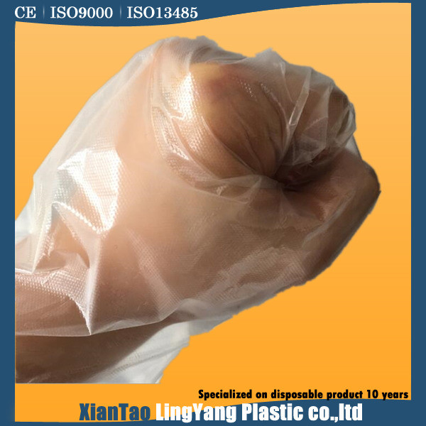 White Disposable PE Gloves , One Size Fit All Disposable Food Service Gloves