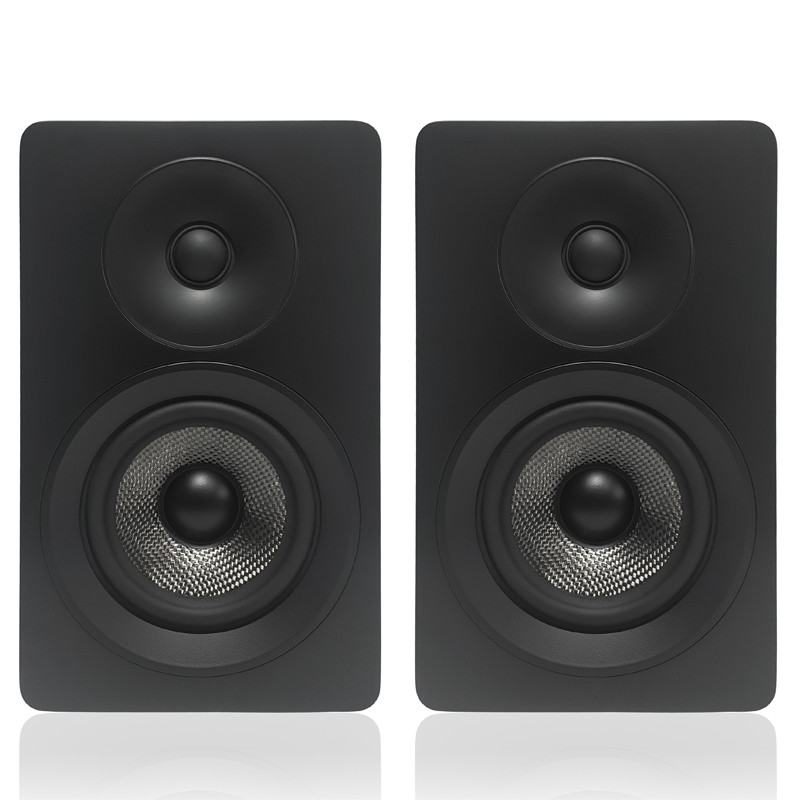 Compact 2 Way Bookshelf Speakers 4 Inch Surround Sound Woofer Speakers For Home Theater