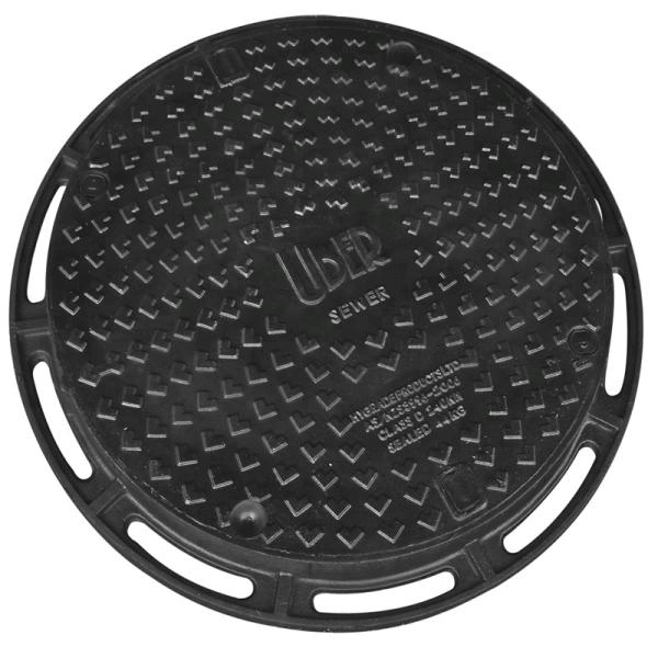 Round Light Duty Cast Iron Manhole Cover 600 x 600 With Frame SGS Approval