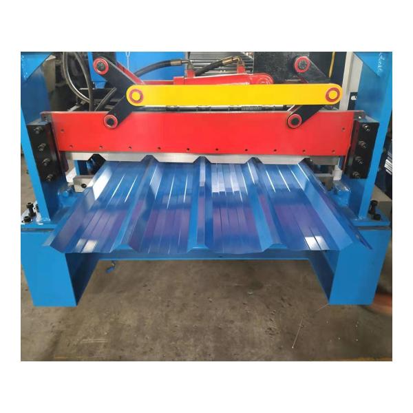 686 MM Width Trapezoidal Sheet Roll Forming Machine With Hydraulic Cutting