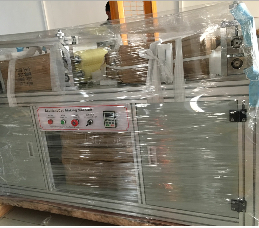 150pcs/Min Head Cap Making Machine , 1.5kw Nonwovens Machinery