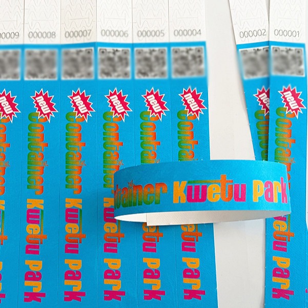 Adjustable Tyvek Paper Wristbands with Waterproof and Full Color Printing Capabilities