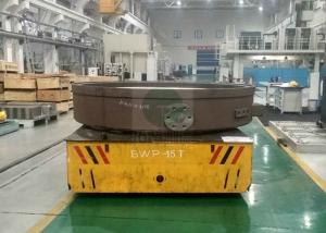Quality 30t Warehouse Mold Handling Transfer Steel Floor Steerable Bogie wholesale