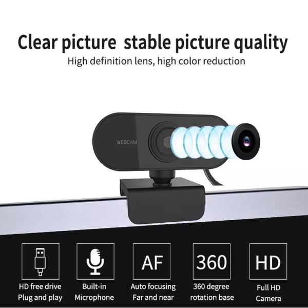 USB Free Desktop 5V HD USB Webcam 2160P Video Conference Streaming