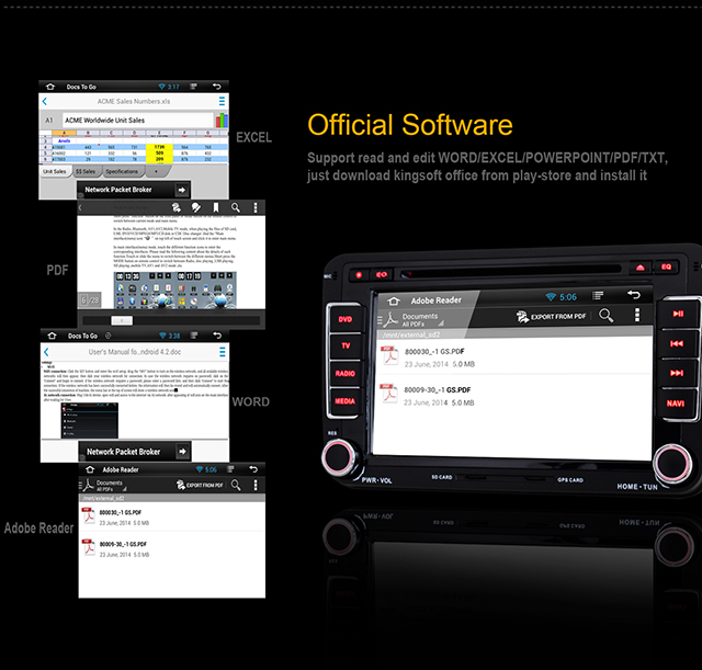 Ouchuangbo Car Stereo DVD Player for Volkswagen Golf V /Golf VI /Tiguan Android 4.2 GPS Navi 3G Wifi Radio OCB-8813B