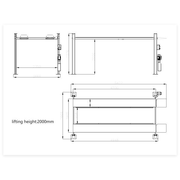 AA4C 4 post 2 cars parking lift auto storage lift four columns automotive lift 2.7T 3.6T
