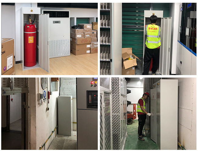 FM200 Commercial Fire Extinguisher Cabinet Fireproof Device For Hotels Fire Fighting