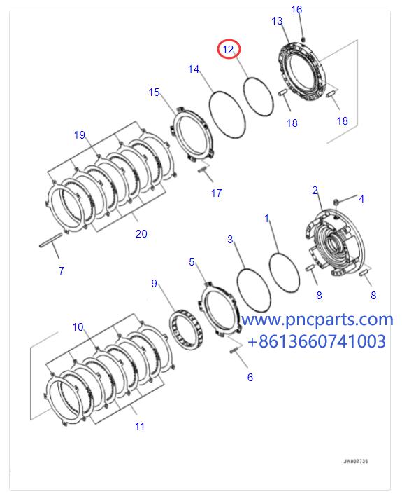 PW128UU Excavator Seal Kits 124-15-41910 Dozer Seal Ring D65EX-16