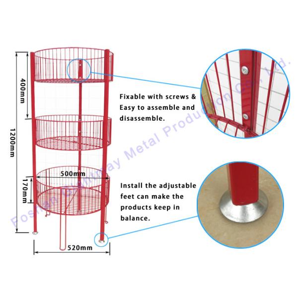 Metal Shelf Retail Display Rack Store Toy Stand With Bins