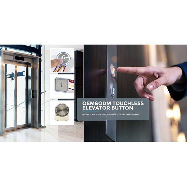 Customizable with Braille Stable Performance DC24V/12V Elevator Touchless Button Contactless Elevator Button