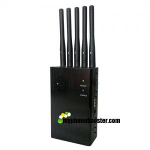 5 Antennas 2.5w Portable Signal Jammer Blocker GSM 3G 4G Wifi GPS Mobile Signal Jammer Blocker With Inner Fan Cooling