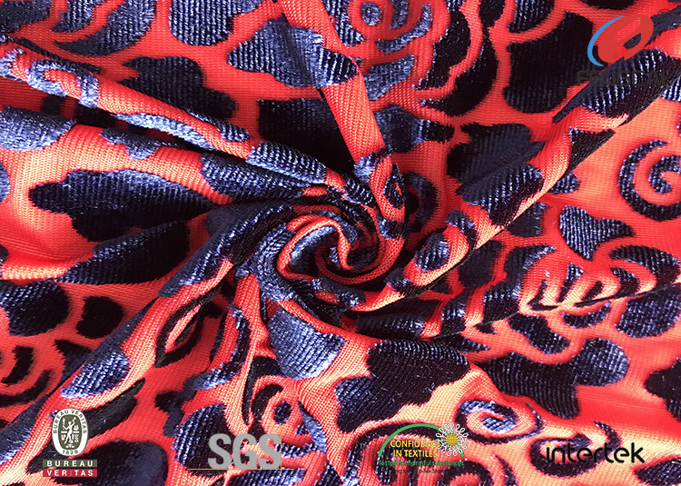 100%Polyester Burnout Spandex Velvet Fabric Lycra Cloth Material 61’’ Width