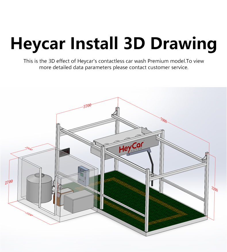 Revolutionize Car Cleaning 360 Contactless Unattended Automatic Car Washing Machine with Touchless High Pressure