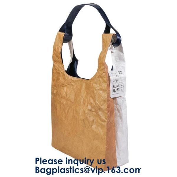 DuPont Paper Bags Shopping Bag,Custom LOGO Tyvek Washable Tearproof Paper Tote Shopping Bag, Bagease, Bagplastics, Pak