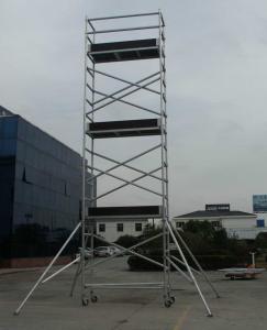 China Hot Sale 5m 6m Double Width Mobile Scaffolding Aluminium Ladder Tower on sale