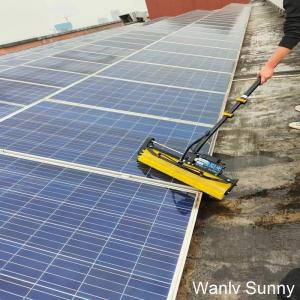 China 3.5 Meters Water-Powered Solar Panel Cleaning System with Rolling Brush and Backpack Lithium Battery on sale