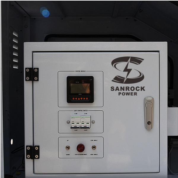 Emergency Situations Mobile Solar Light Tower Portable Industrial Light Towers 1481m2 Area