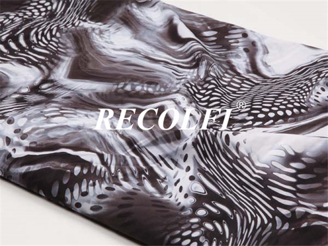 Ink Jet Digital Print Recycled Poly Activewear Knit Fabric Luxe High Stretch