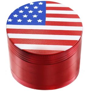 Quality American Flag Pattern 3 Chambers 2''X1.5'' Spice Grinder wholesale
