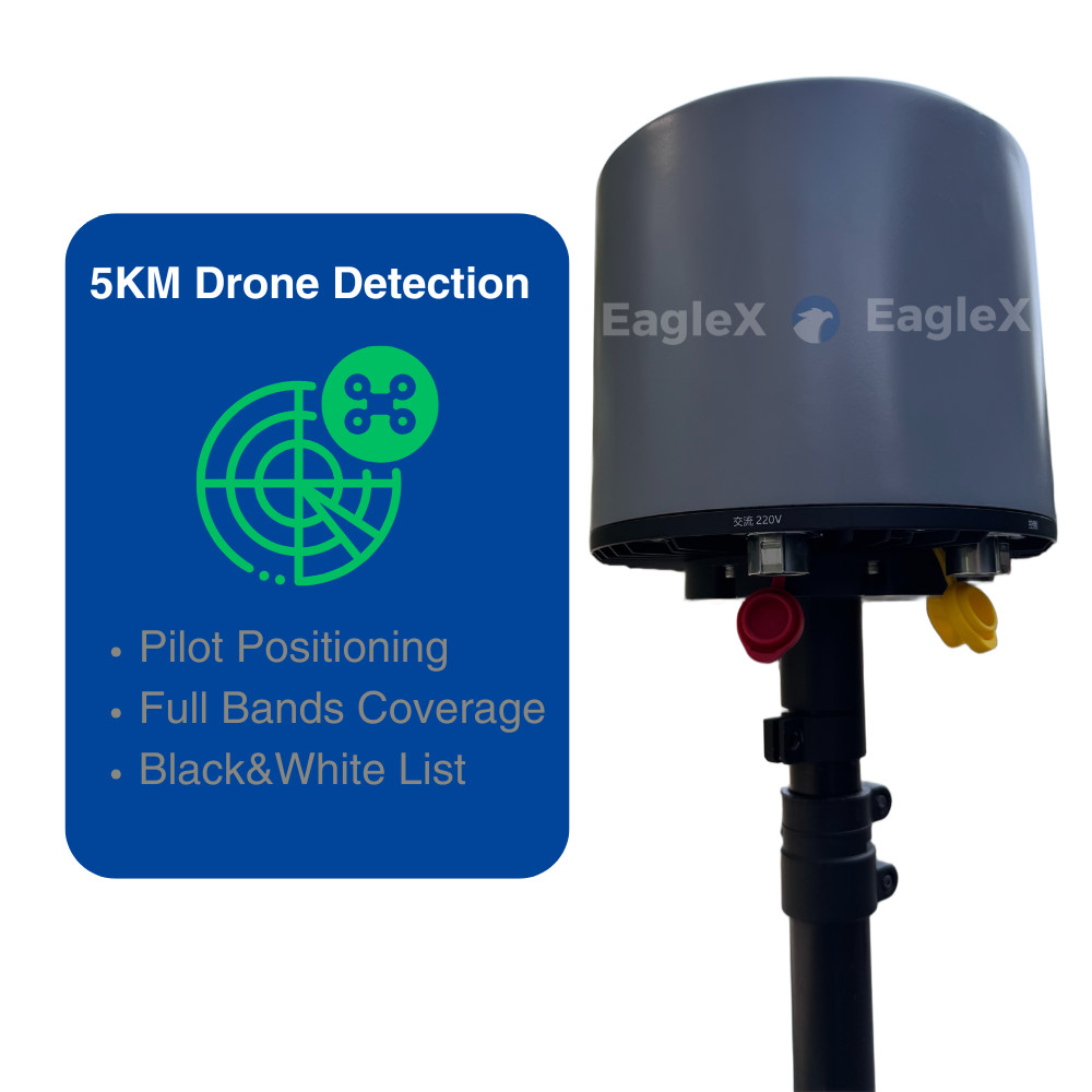 5000m 5KM Distance DJI FPV Fixed Drone Detector Detection 360° Coverage 400-6000MHz