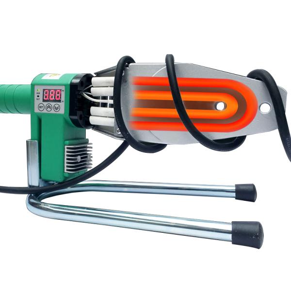 Plastic Pipe Fusion Welder 20-63mm 800W/220V For PPR, PE, PP，PVDF And PB Pipes Separate Front Die Head Corner Welding