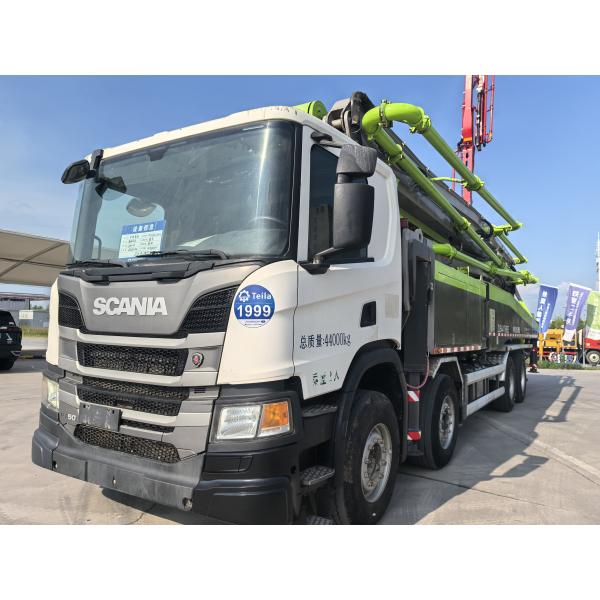 4 Axles Concrete Boom Pump Truck 2020 Zoomlion 56m pump With Scania chassis