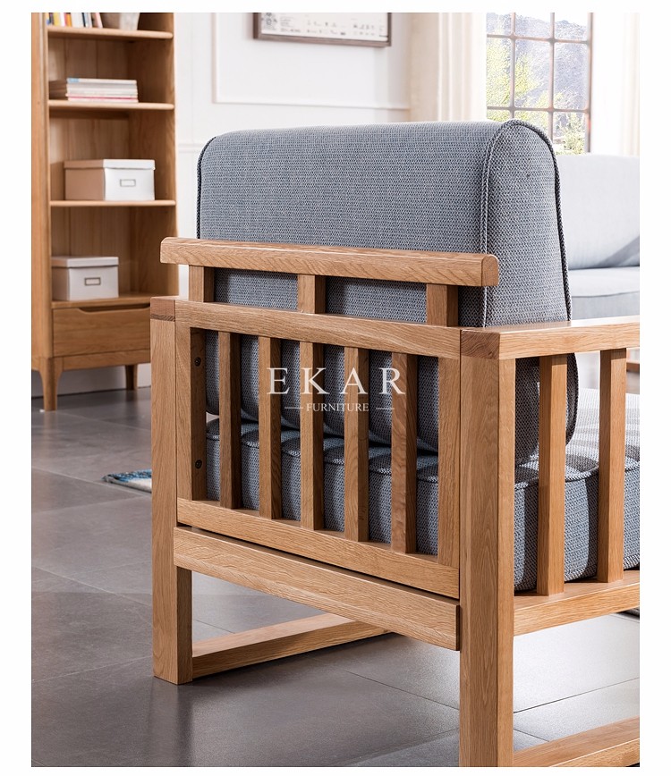 Northern Europe Solid Wood Frame With Seating Cushion Modern Furniture Sofa