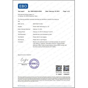 Wuhan HAE Technology Co., Ltd. Certifications