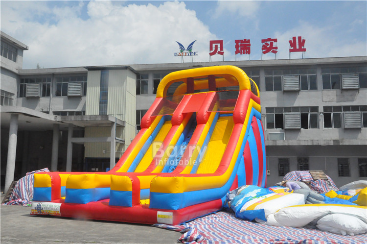 Adult Size 0.9mm PVC Inflatable Water Slide Jumping Castle Slide