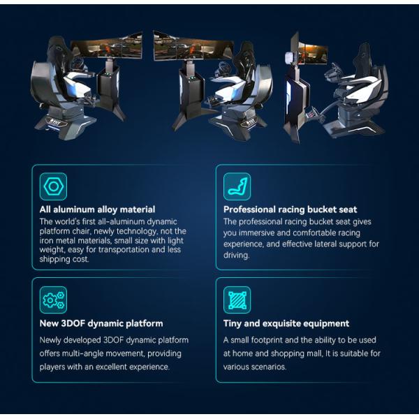 Car Motion Racing Simulator Cockpit F1 Hydraulic Seat VR AR MR Equipment Sim Car Driving