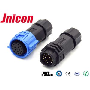 Quality Inline 16 Pin Push Locking Waterproof Circular Connectors PA66 wholesale