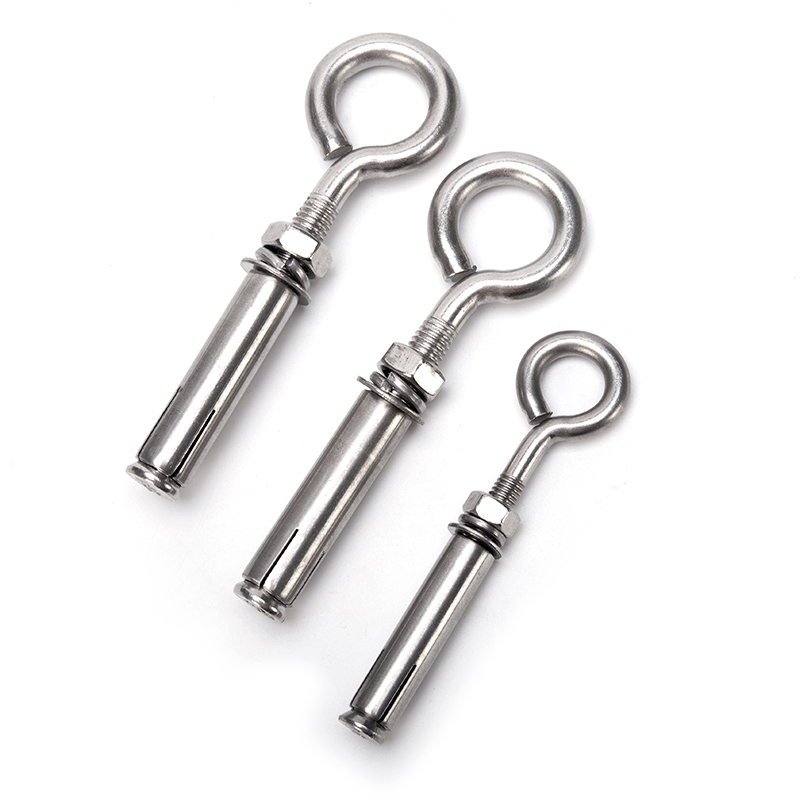 JIS Standard 304 Stainless Long Concrete Sleeve Anchor Hook Eye Bolt with Nut Washer 1.6m2 m2.5m3 m4 m5 m6 m8 m10 m12 m14 m16 m20