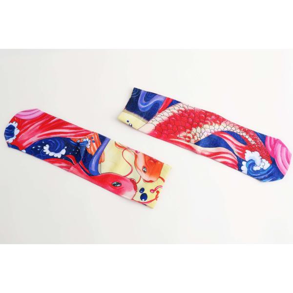 Quick Dry Colorful Picture 3D Printed Socks DTM Ground Toe Customized