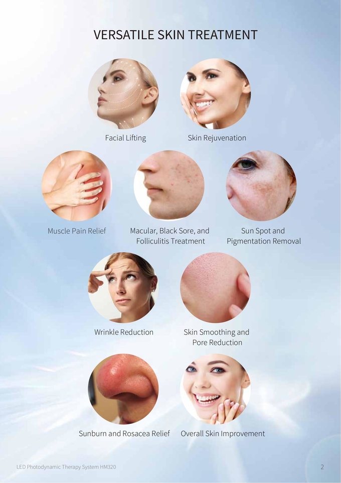 Professional PDT Red LED Light Therapy Machine for Facial Skin Beauty