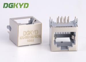 Quality 15mm Height PBT Gray 8p8c Pcb Mount Low Profile Rj45 Keystone Jack Without Transformer wholesale