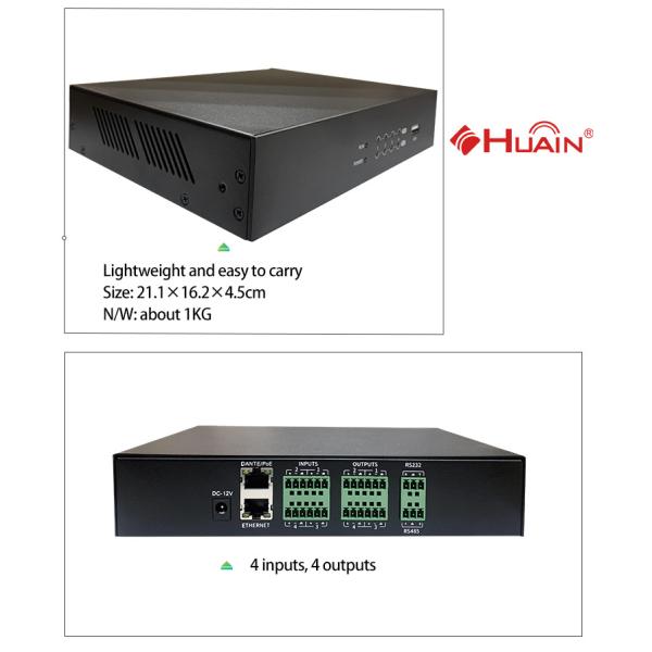 Custom Dante Digital Analog Audio Interface Dsp Poe Module Matrix Processor Processeur 8 in 8 Out 4 X 4 16x16 with Usb for Stage