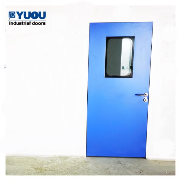 GMP Hospital Pharmaceutical Clean Room Door With Seal Rubber Hydraulic Door Closer