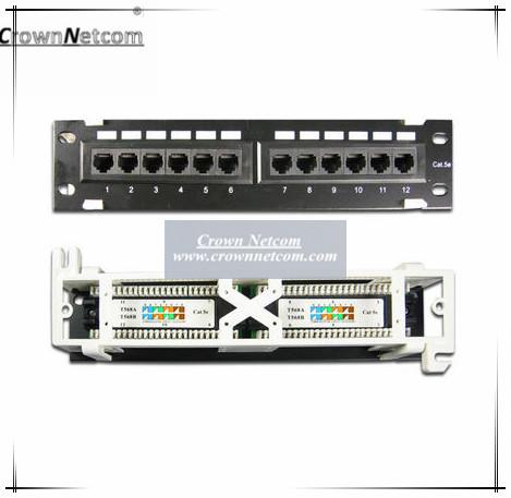 Cheap Network 10 inch mini patch panel Cat5e 12ports patch panel wall mount & rack mount Fluke-Pass Category 5e Patch Panels for sale