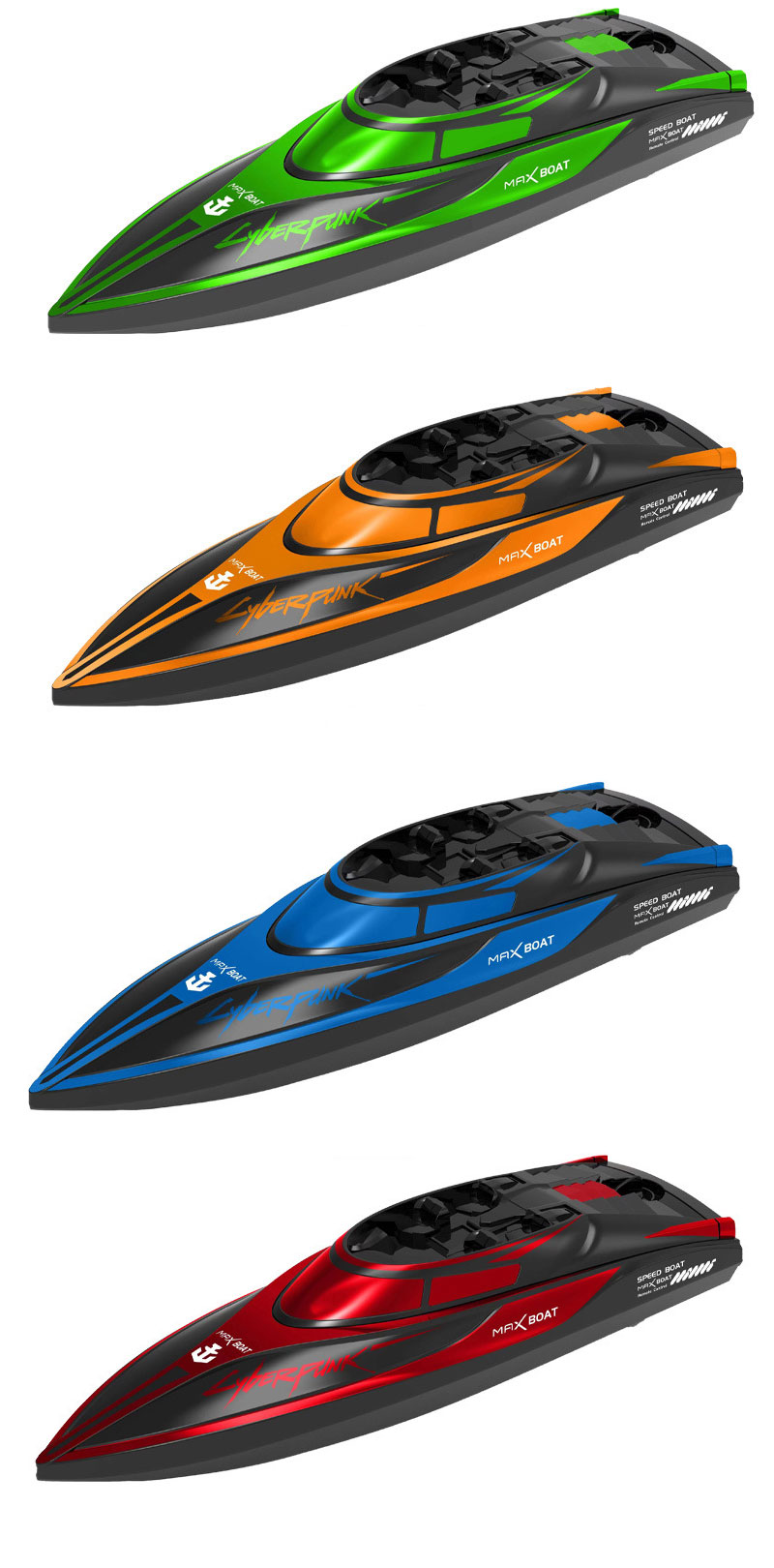 20 KPH High Speed Remote Control Water Play Electric Boats with Plastic Material