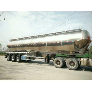 Quality 55cbm Flour Tank Semi Trailer Three Axles Stainless Steel Material wholesale